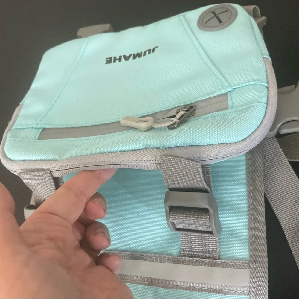 Dog Harness and Mint Green Hiking Vest